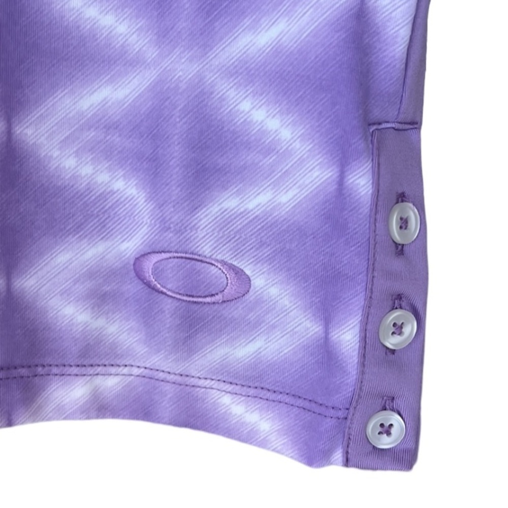 Oakley Orchid Purple Print Golf Polo Short Sleeve Performance Top S - Picture 4 of 10